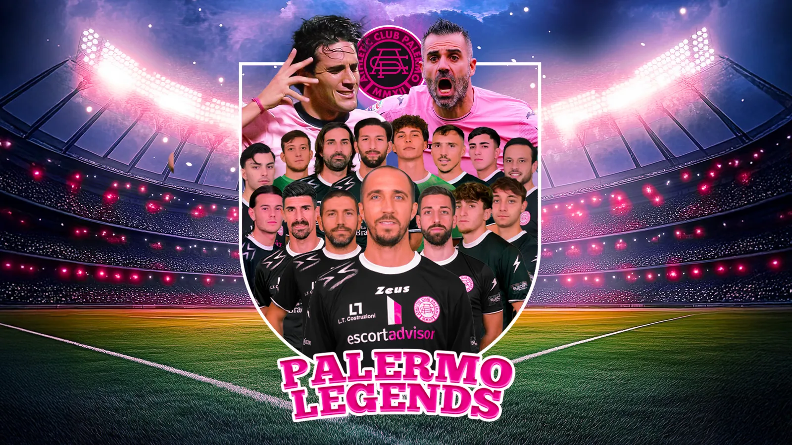 “Palermo Legends”: una noche rosanera con grandes campeones y beneficencia en el Estadio Favazza